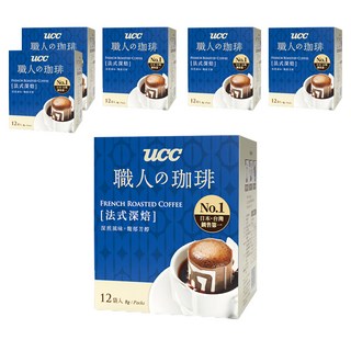ucc 職人的珈琲 法式深焙濾掛式咖啡, 8g, 12包, 6盒