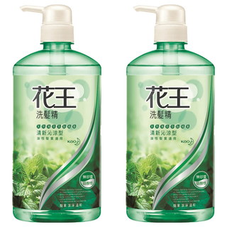 Kao 花王 洗髮精 清新沁涼型, 溫和洗淨 柔順不打結 清爽不黏膩, 油性髮質適用, 750ml, 2瓶