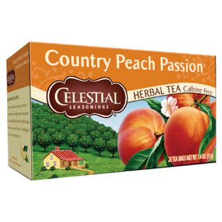 CELESTIAL SEASONINGS 詩尚草本 蜜桃風情茶, 無咖啡因草本茶, 2.05g, 20包, 1盒
