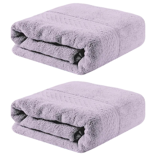 Incare 頂級棉絨厚吸水大浴巾 A2962-02-X04, 超細緻綿絨纖維，觸感柔軟舒適, 藍紫色, 2條