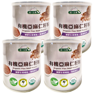 統一生機 有機亞麻仁籽粉, 200g, 4罐