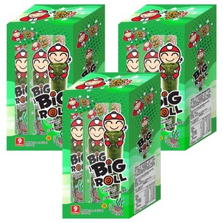 TAOKAENOI CRISPY SEAWEED ORIGINAL 小老板海苔棒棒捲 原味, 27g, 3盒