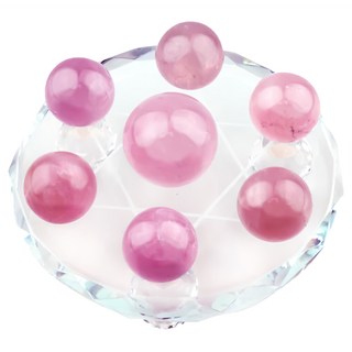 開運方程式 七星陣 (招桃花、加強異性人緣、開運擺件 陽宅風水) 尺寸:8公分*：8公分*:4公分, 粉晶招財, 1個