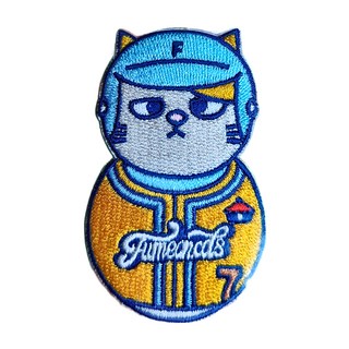 黃阿瑪的後宮生活 後宮打不倒棒球隊布章 4x7cm, 浣腸, 1個