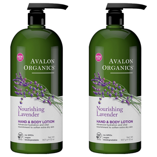 AVALON ORGANICS 薰衣草精油滋潤乳液 潤澤肌膚, 907g, 2瓶
