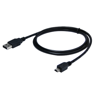 Cable 超強效抗干擾USB A公-Mini5P, 黑色, 1條, 180cm