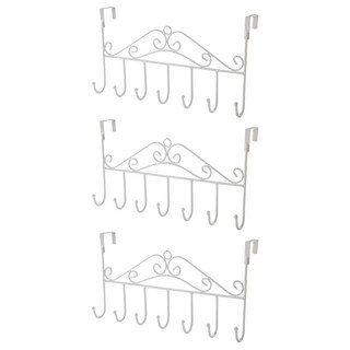 門後掛鈎七鉤 宮廷款, 白色, 3個