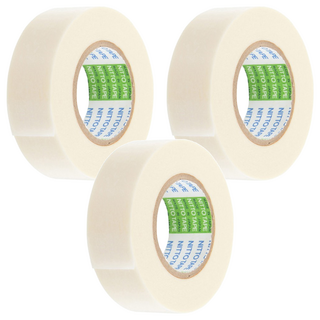 Nitto 日東 日本制和紙膠帶 18mm 易於手撕 可重複黏貼 廣泛用於如繪畫、辦公、製圖、美工、居家建築裝潢、粉刷, 白色, 3個