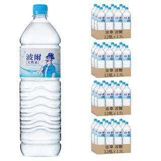 金車 波爾 天然水 雪山水源, 1.5L, 48瓶