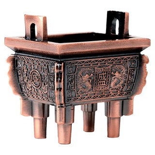 財神小舖 雙龍鼎 小 TTLS-1106-1 古銅色 迷你香爐, 1個