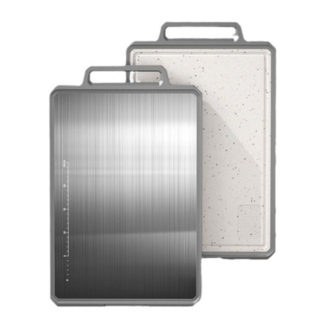 奢華版304不鏽鋼可直立抗菌雙面可使用砧板, 白色, 1個