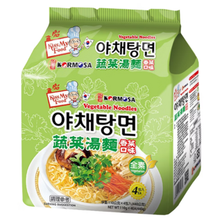 KORMOSA 韓寶 蔬菜湯麵 Set 香菜風味 Q彈口感 台灣風味 全素, 4包