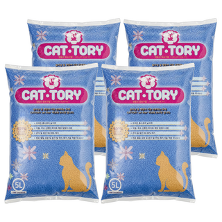 Cat Tory 凝結型膨潤土貓砂, 5L, 4包, 無香