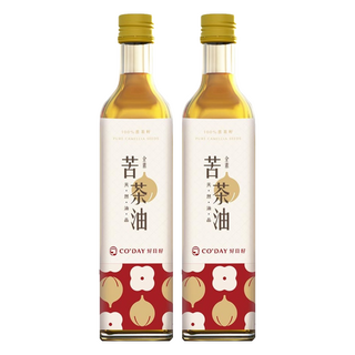 CO'DAY 好日籽 梅山茶油合作社 苦茶油，第一道低溫壓榨，100%苦茶籽，無添加, 500ml, 2瓶