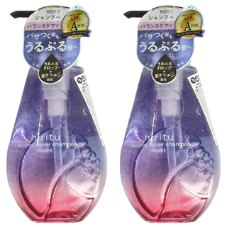 hiritu 平衡修護保濕鎖水胺基酸洗髮精 適用於乾枯受損髮絲 添加PPT多肽, 410ml, 2瓶