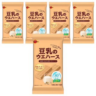 BOURBON 北日本 豆乳威化夾心餅, 112.8g, 5包