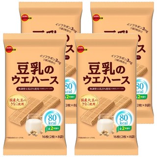 BOURBON 北日本 豆乳威化夾心餅, 112.8g, 4包