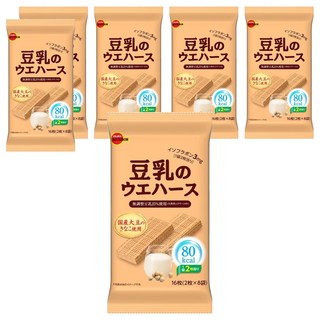BOURBON 北日本 豆乳威化夾心餅, 112.8g, 6包