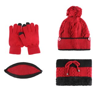 JAR 秋冬加絨保暖毛帽4件組