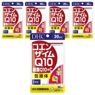 DHC 台灣公司貨 輔酶Q10 + C 膠囊食品 30日份, 30顆, 209mg, 5包