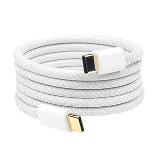 PhotoFast 銀箭資訊 Mag Cable 編織磁吸快充線 1M USB Type-C to Type-C, 白色, 1條