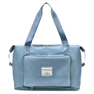 葉子小舖 摺疊旅行袋, 大款, 藍色