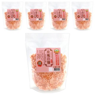 WON LAI WON 旺來旺 喜馬拉雅山玫瑰岩鹽 粗, 1kg, 5包