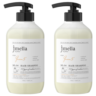 jmella 香氛洗髮精 Queen 5, 法國頂級調香 奢華香氣 持久留香, 野草莓葉萃取 溫和護理頭皮 弱酸性配方 適合敏感頭皮, 500ml, 2瓶