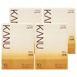 KANU 漸層奶香拿鐵咖啡 無添加糖 隨身包裝, 13.5g, 10條, 4盒