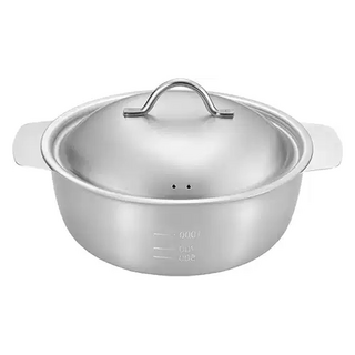 YOSHIKAWA 吉川 桌上用不鏽鋼火鍋湯鍋, 18cm, 1個