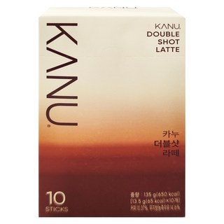 KANU 漸層奶香雙拿鐵咖啡，雙倍特濃，中度烘焙，13.5g x 10條, 1盒