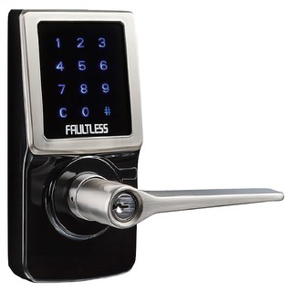 FAULTLESS 加安牌 二合一觸控式電子鎖, 免鑰匙卡片/密碼開門, 安裝簡單, 低耗電量, TL-505P, 孔洞符合可DIY 安裝