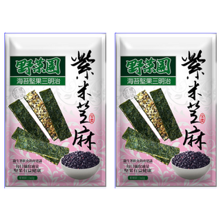 華元 野菜園 海苔堅果三明治 紫米芝麻, 60g, 2袋