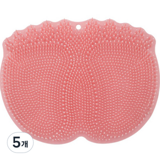 Kupiang 矽膠足刷 洗腳墊 洗腳器 粉色, 5個, 1入