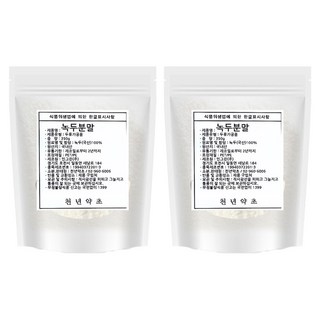 去皮生綠豆粉, 350g, 2個