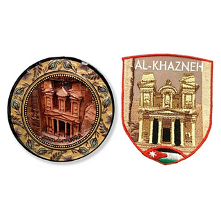 A-ONE 匯旺 約旦佩特拉立體冰箱貼卡茲尼神廟胸章2件組 展現獨特風格, 1組