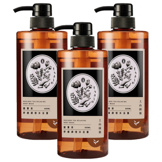 tsaio 上山採藥 國寶茶舒緩調理沐浴露 600ml 添加國寶茶萃取 搭配 芍藥 及 酵母, 3瓶