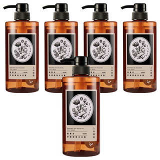 tsaio 上山採藥 國寶茶舒緩調理沐浴露 600ml 添加國寶茶萃取 搭配 芍藥 及 酵母, 5瓶