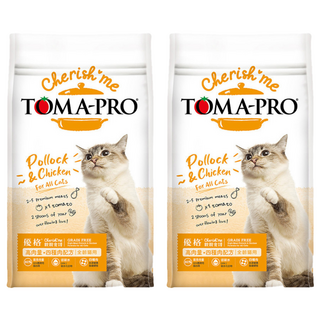 TOMA-PRO 優格 親親 全齡貓四種肉配方 2.2kg, 鱈魚 + 鯡魚 + 火雞肉 + 雞肉, 2.27kg, 2袋