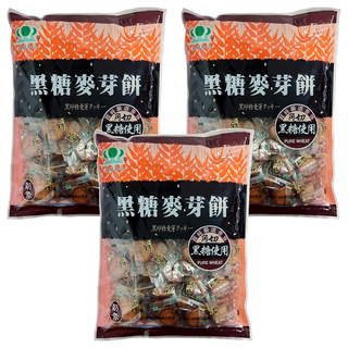 昇田食品 黑糖麥芽餅 獨立包裝 酥脆可口, 150g, 3袋