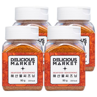 딜리셔스마켓 해산물 시즈닝 소형, 90g, 4개