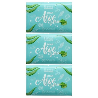 barwa COSMETICS 蘆薈保濕修護美肌皂 98%天然成分, 100g, 3個