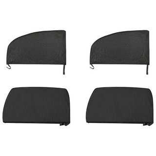 小麥購物 汽車防蚊防蟲紗窗 轎車全車 Y560 4個, 黑色