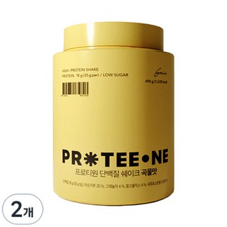 프로티원 단백질 쉐이크 곡물맛, 490g, 2개