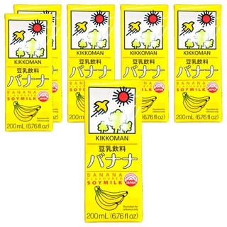 KIKKOMAN 龜甲萬 豆乳 香蕉風味，果汁4%, 200ml, 6入