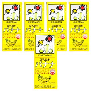 KIKKOMAN 龜甲萬 豆乳 香蕉風味，果汁4%, 200ml, 5入