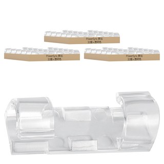 群加 PowerSync 無痕收納理線固定座 小 32個, 透明, 3組