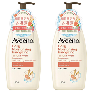 Aveeno 燕麥活力果香沐浴露 葡萄柚, 532ml, 2瓶