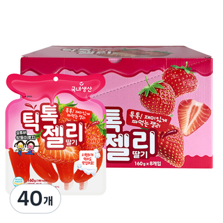 틱톡젤리 딸기 4개입, 160g, 40개