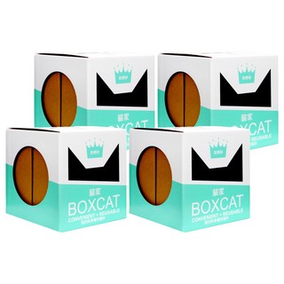 BOXCAT 國際貓家 強效除臭礦球貓砂 不易產生粉塵 吸水效果好 含日本單寧除臭精華配方, 13L, 10kg, 4盒, 除臭